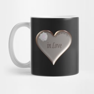 Always in Love – Heart of Gold with Rose Mug